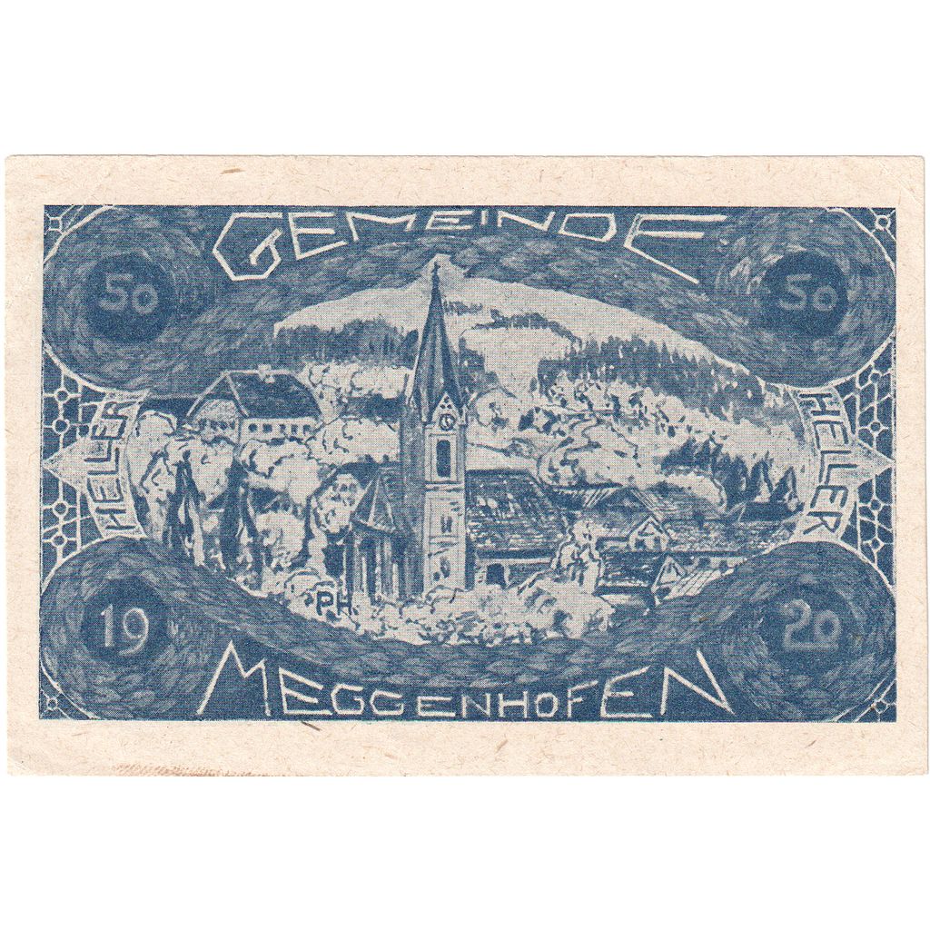 Österreich, Meggenhofen, 50 Heller, 1920-12-31, UNZ-
