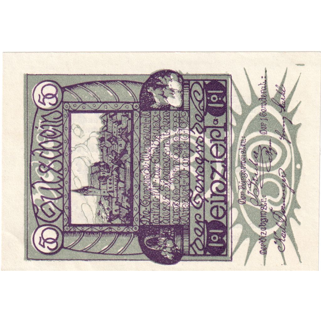 Österreich, Weinzierl, 50 Heller, 1920-12-31, UNZ-