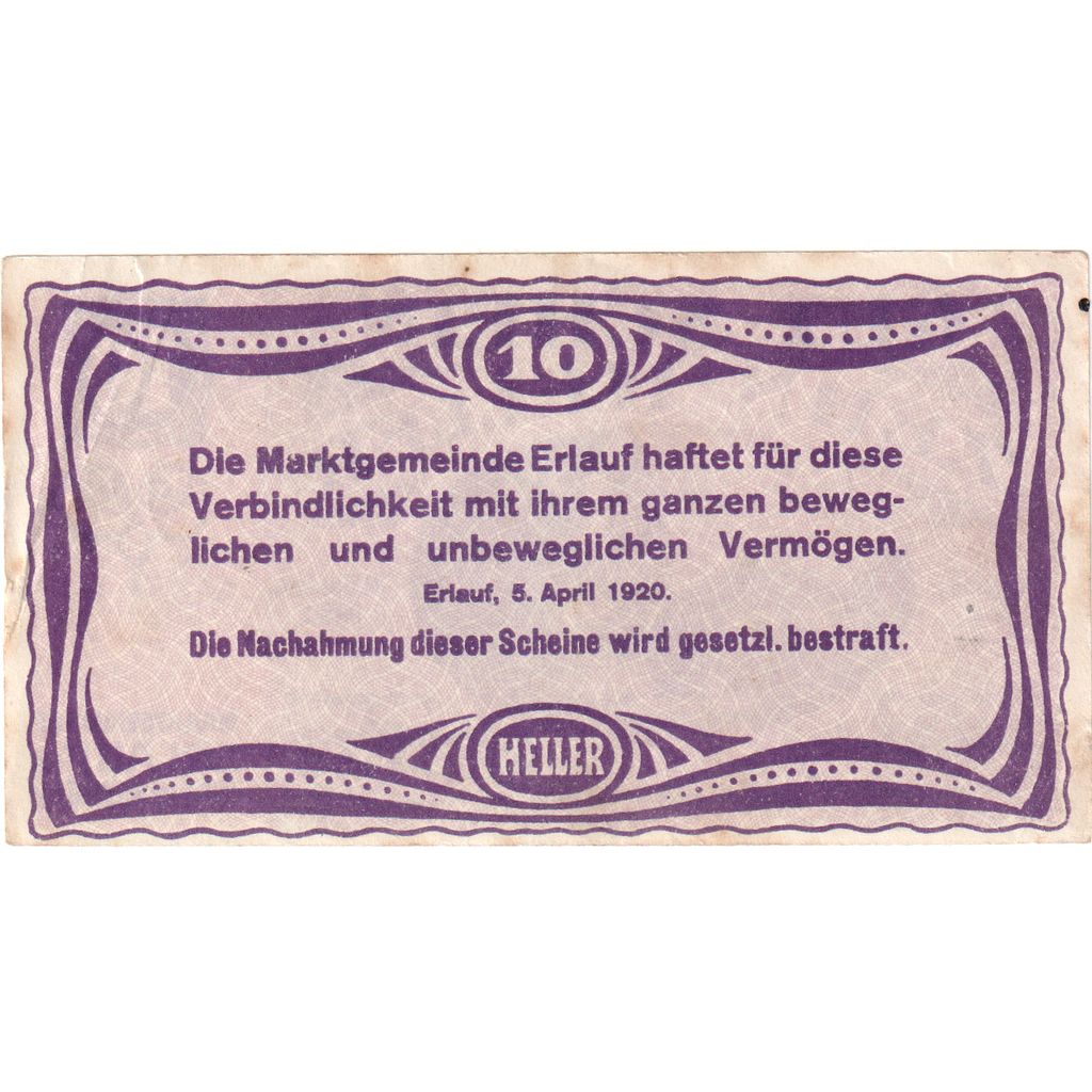 Österreich, Erlauf, 10 Heller, 1920-12-31, S