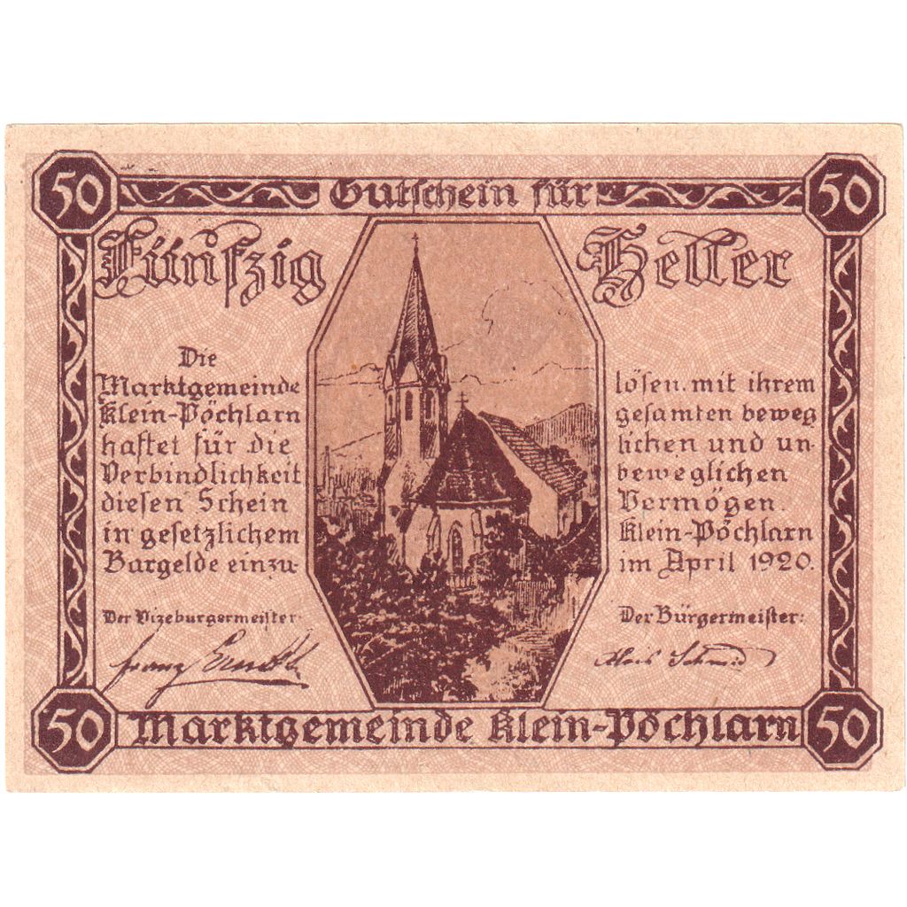Österreich, Klein-Pochlarn, 50 Heller, 1920-12-31, UNZ-
