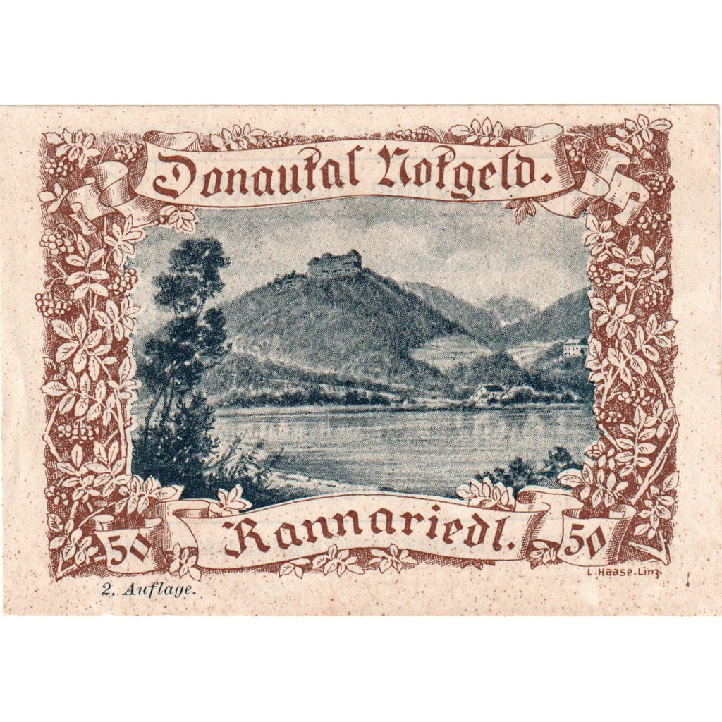 Österreich, Rannariedl, 50 Heller, UNZ-