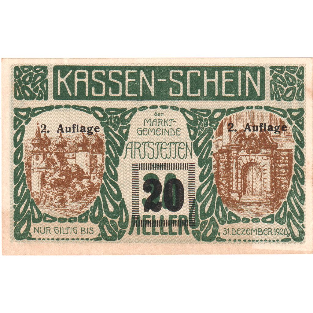 Österreich, Artstetten, 20 Heller, 1920-12-31, UNZ-