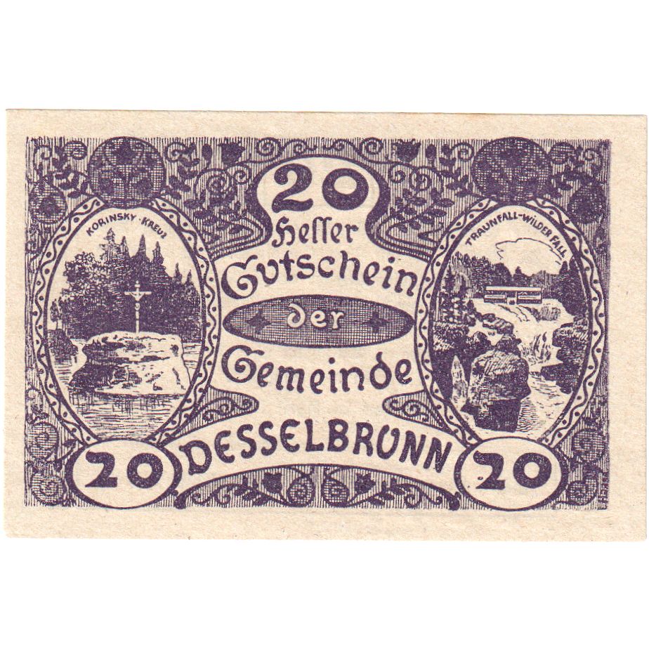 Österreich, Desselbrunn, 20 Heller, 1920-05-01, UNZ-