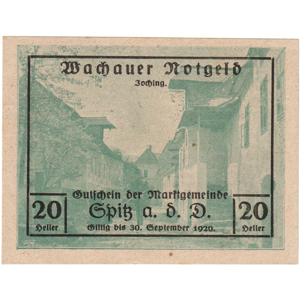 Österreich, Spitz an der Donau, 20 Heller, 1920-09-30, UNZ-