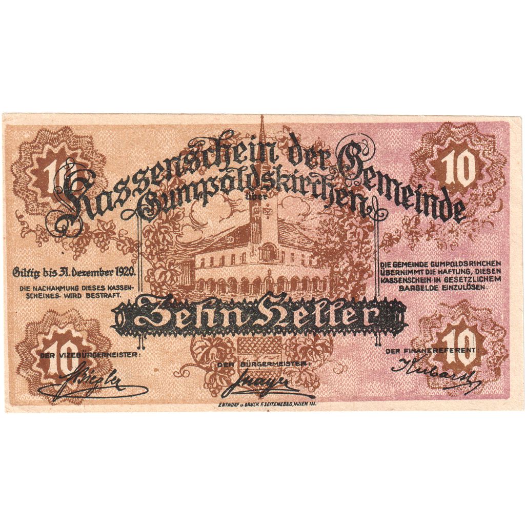 Österreich, Gumpoldskirchen, 10 Heller, 1920-12-31, UNZ-