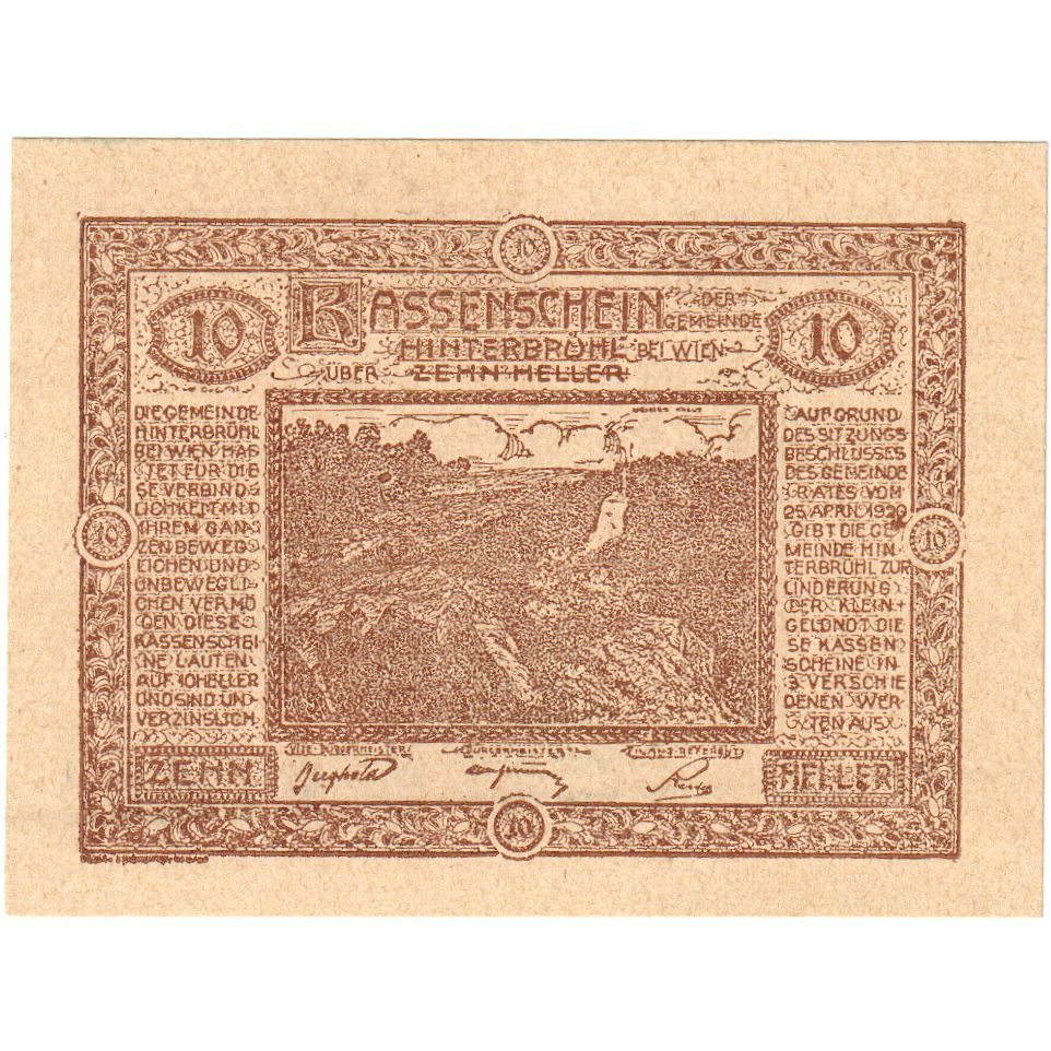 Österreich, Hinterbrühl, 10 Heller, 1920-07-31, UNZ-