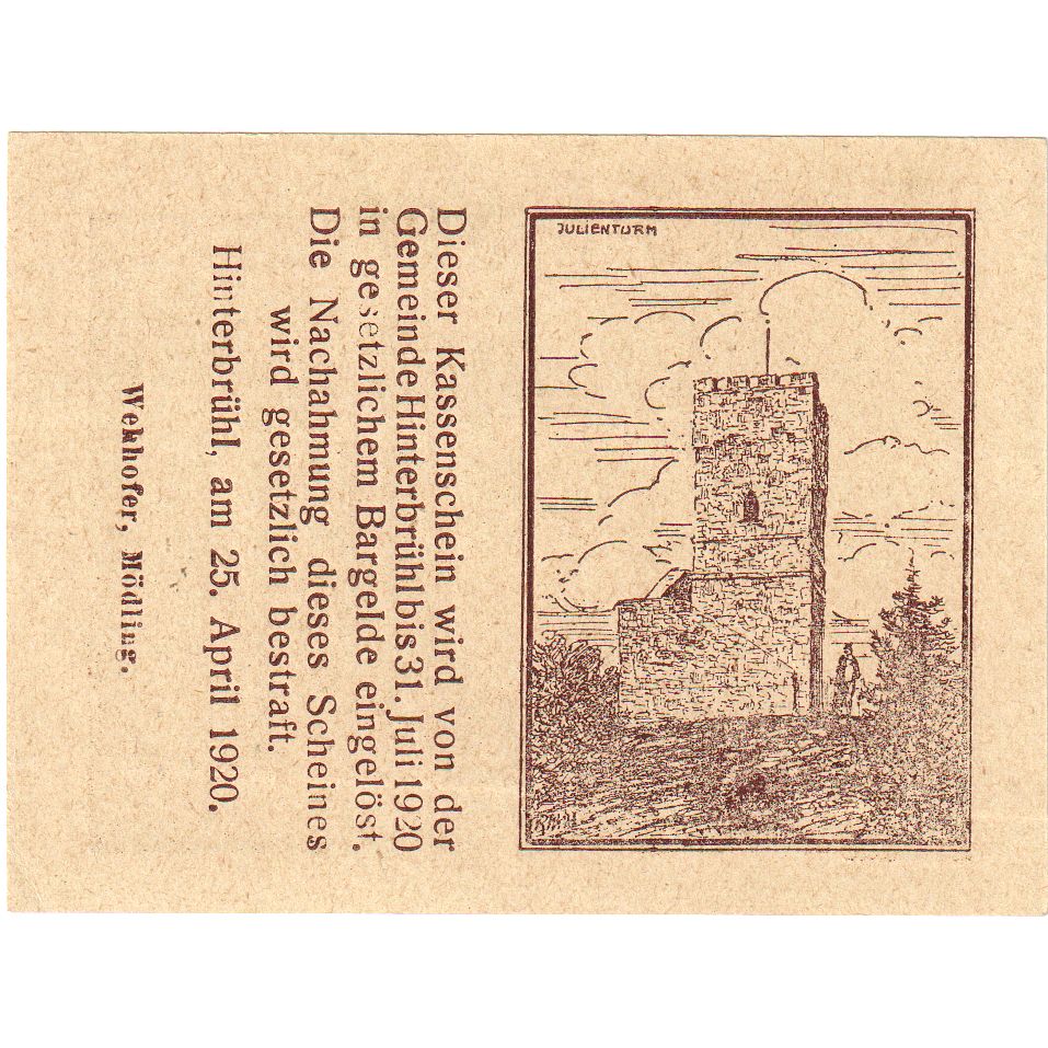 Österreich, Hinterbrühl, 10 Heller, 1920-07-31, UNZ-