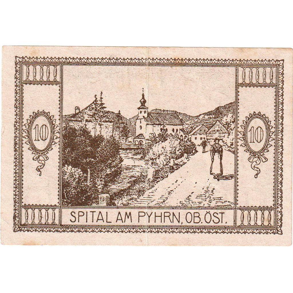 Österreich, Spital am Pyhrn, 10 Heller, 1921-03-31, S+