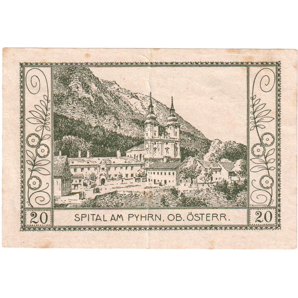 Austria, Spital am Pyhrn, 20 Heller, 1921-03-31, EF(40-45)