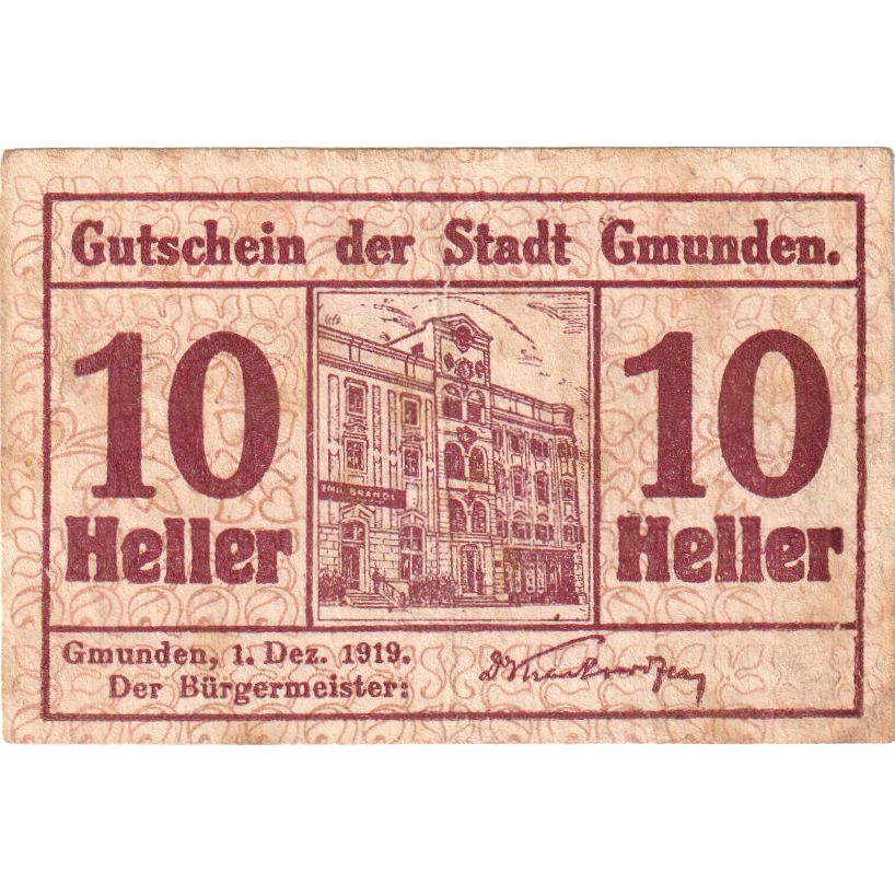 Österreich, Gmunden, 10 Heller, 1920-01-03, S
