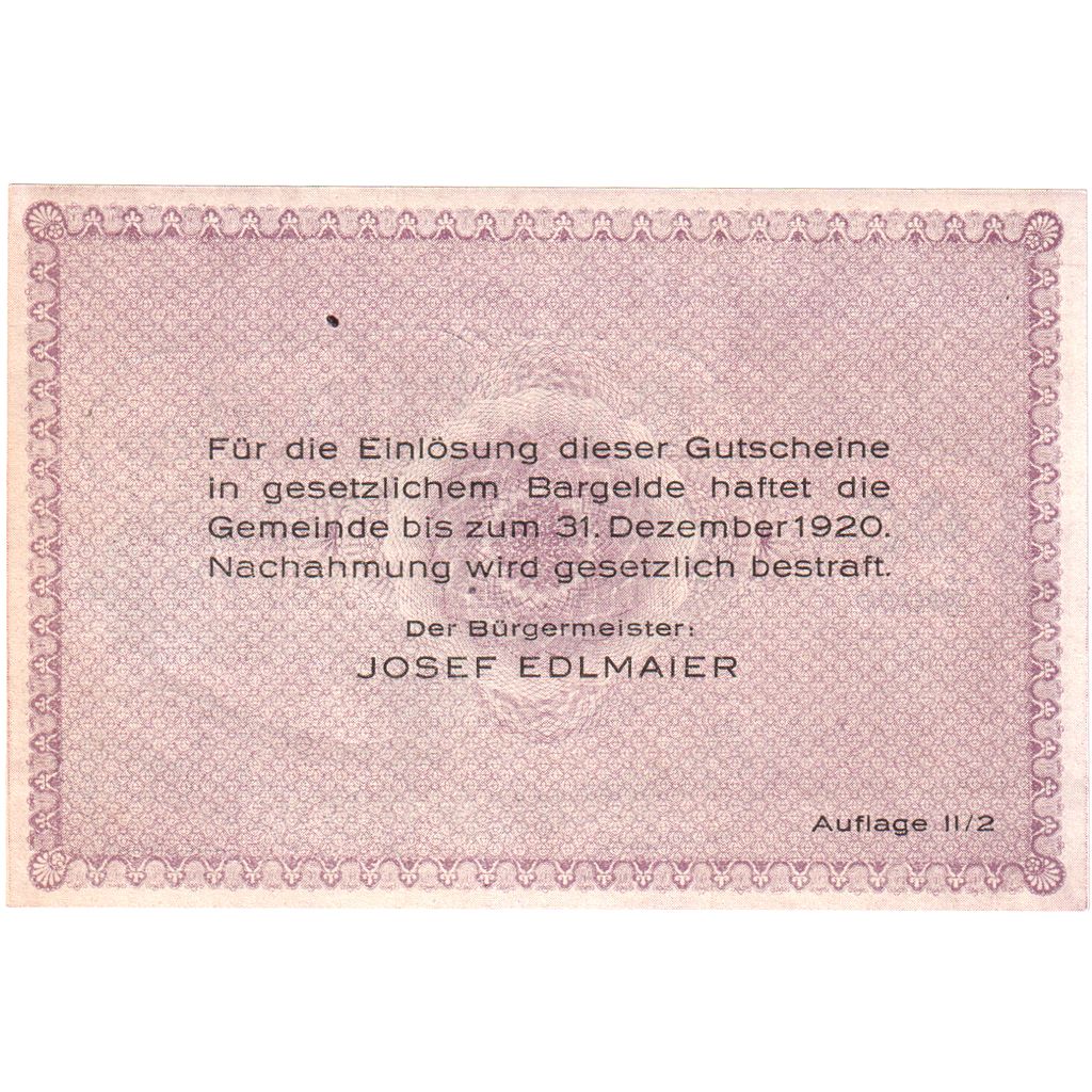 Österreich, Hargelsberg, 90 Heller, 1920-12-31, VZ