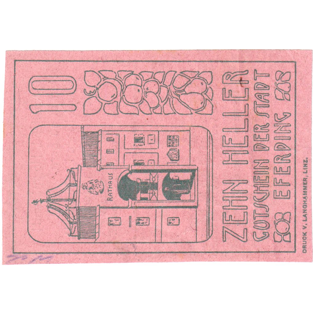 Österreich, Eferding, 10 Heller, UNZ-