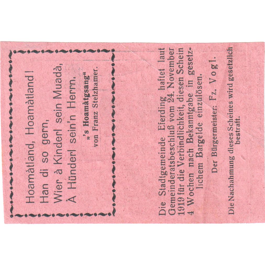 Österreich, Eferding, 10 Heller, UNZ-