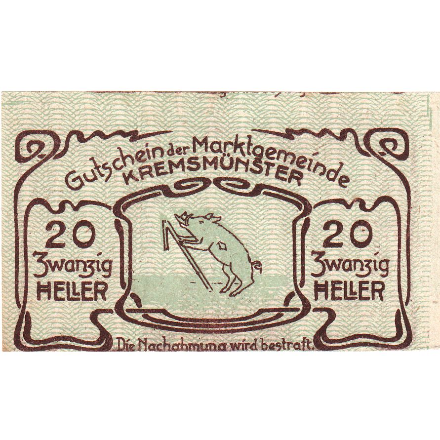 Österreich, Kremsmunster, 20 Heller, 1920-12-31, UNZ-