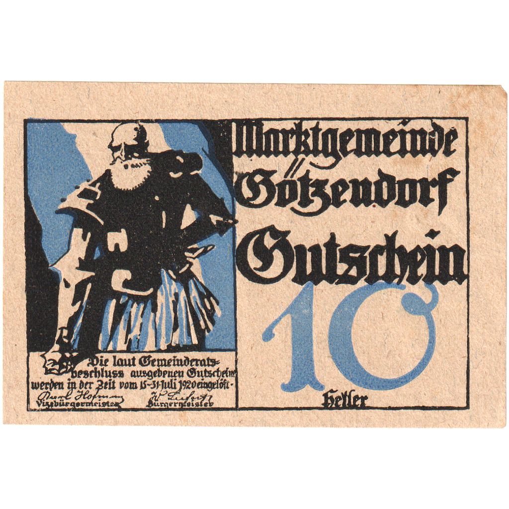 Österreich, Götzendorf, 10 Heller, 1920-07-31, UNZ-