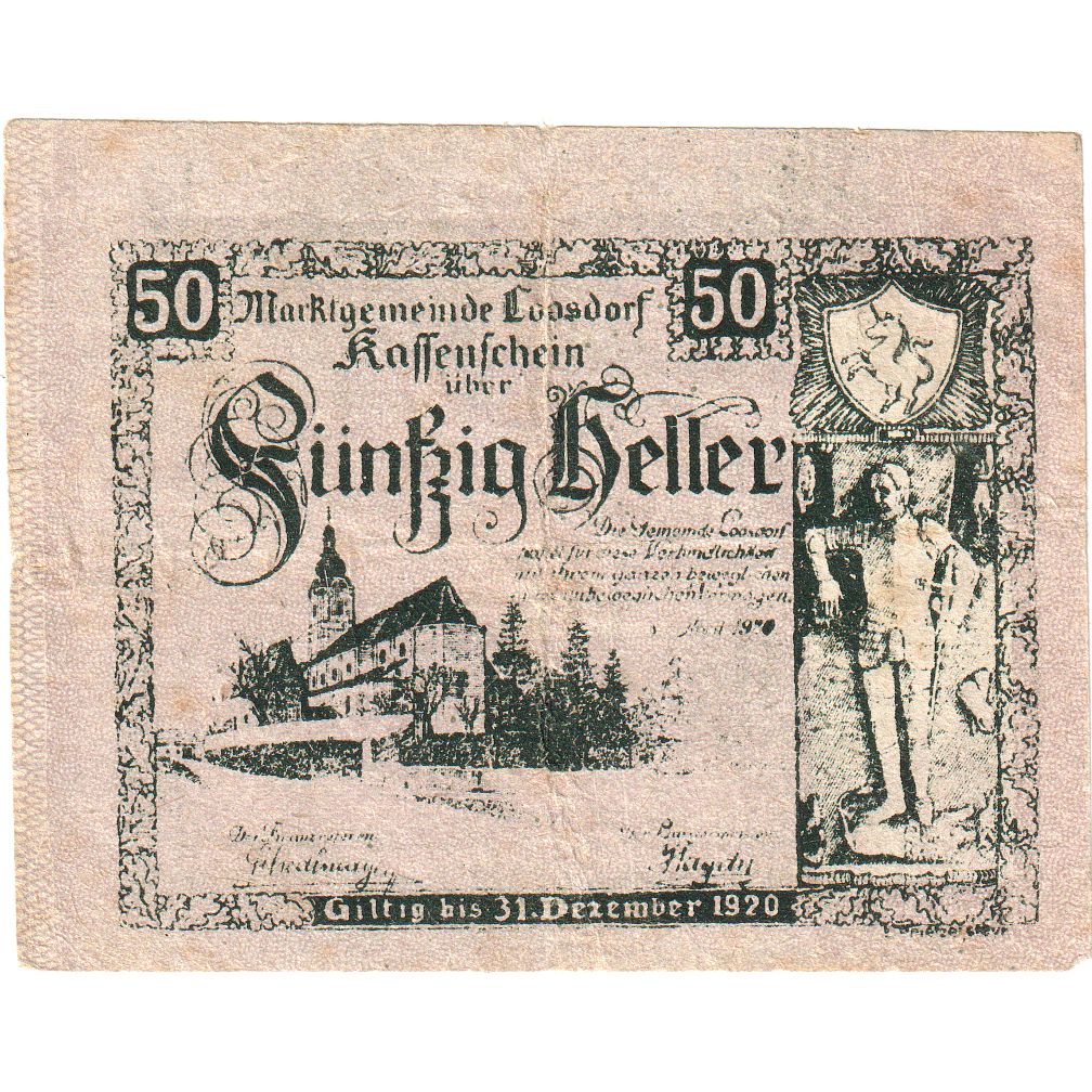 Österreich, Loosdorf, 50 Heller, 1920-12-31, S