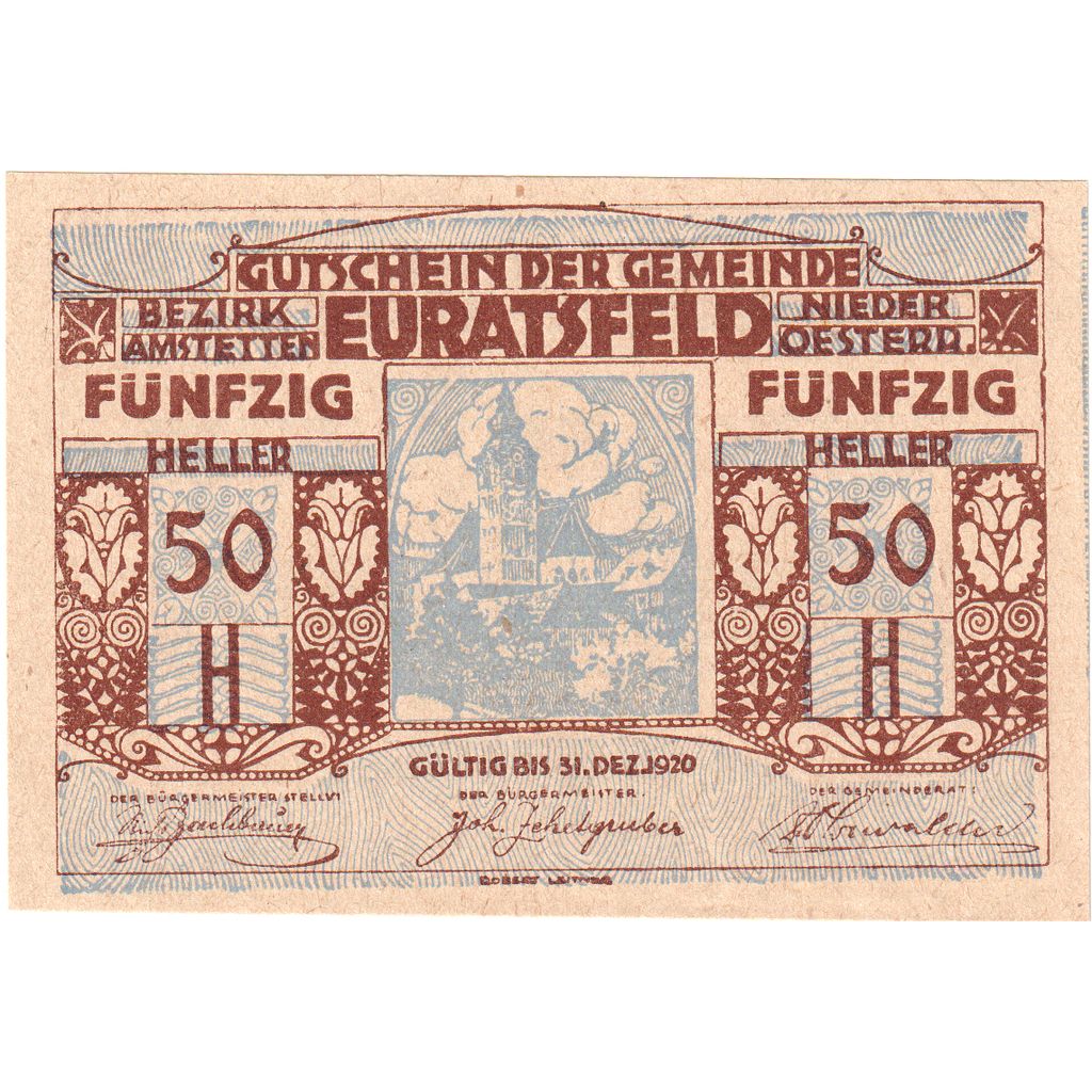 Österreich, Euratsfeld, 50 Heller, 1920-12-31, UNZ-