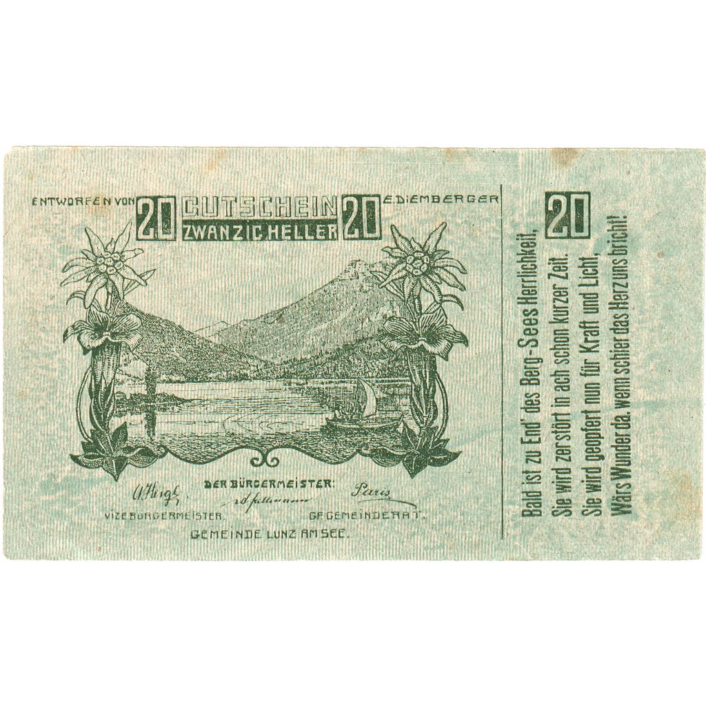 Österreich, Lunz am See, 20 Heller, 1920-12-31, SS