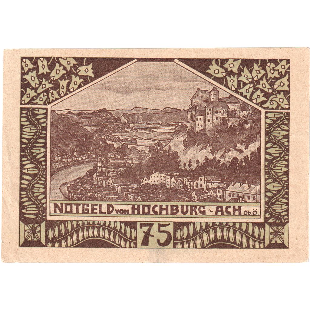 Österreich, Hochburg-Ach, 75 Heller, 1920-12-15, VZ+