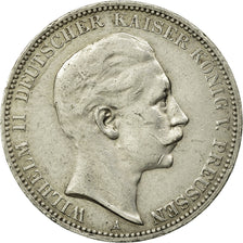 Coin, German States, PRUSSIA, Wilhelm II, 3 Mark, 1911, Berlin, EF(40-45)