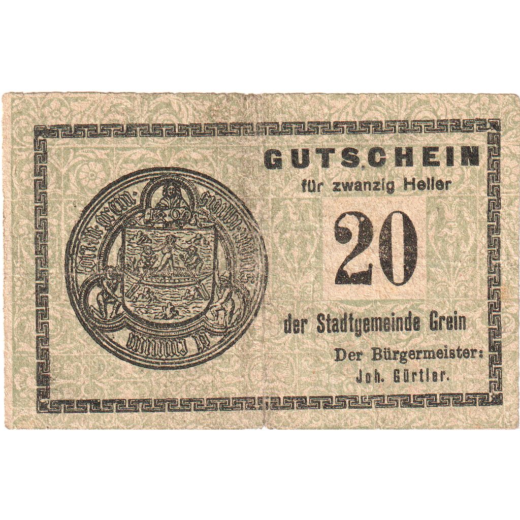 Österreich, Grein, 20 Heller, 1920-12-31, S