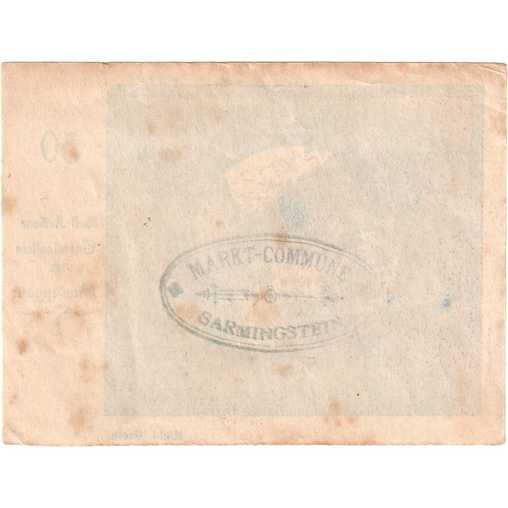 Österreich, Sarmingstein Im Strudengau, 50 Heller, 1920-12-31, SS