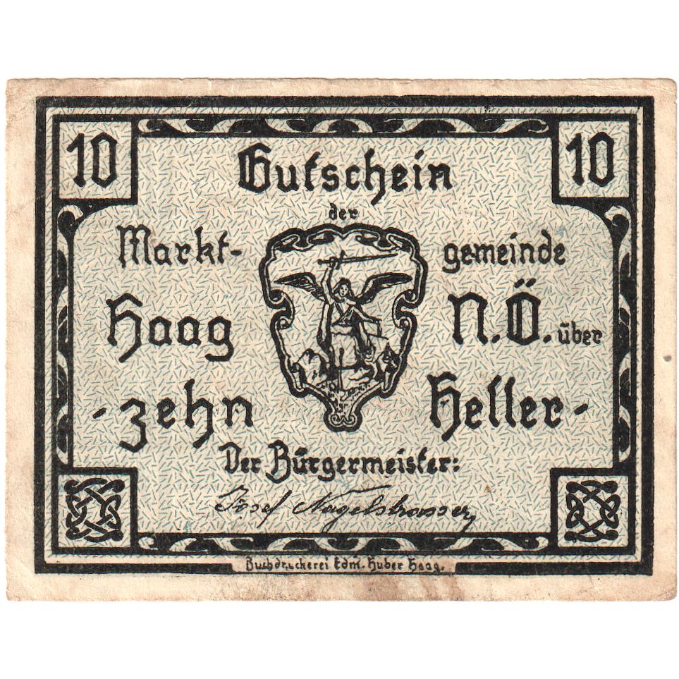 Österreich, Haag, 10 Heller, 1920-12-31, SS