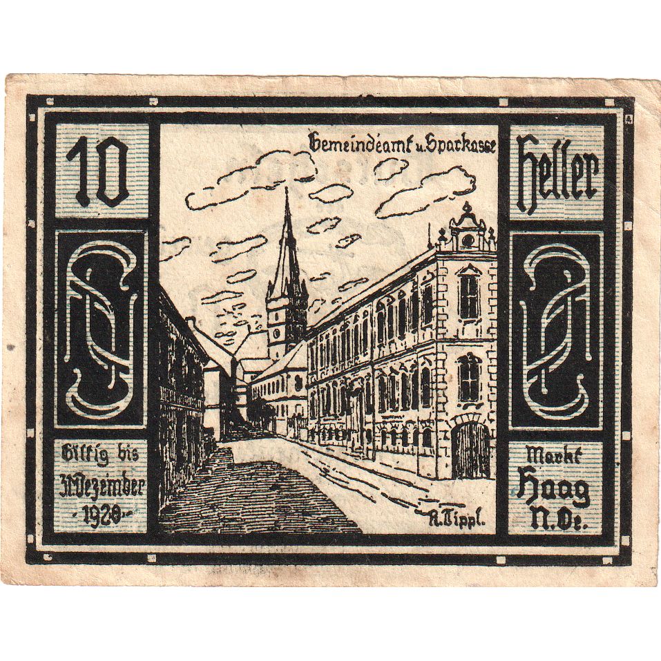 Österreich, Haag, 10 Heller, 1920-12-31, SS