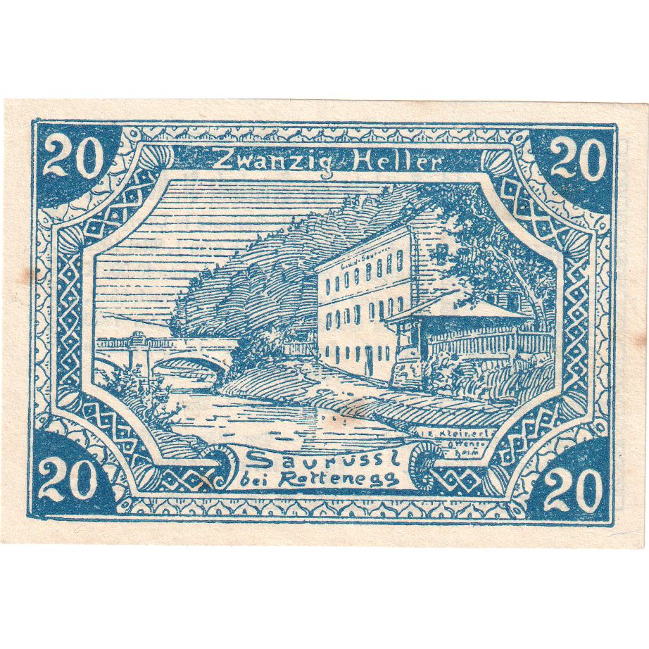 Österreich, St Gotthard, 20 Heller, 1920-12-31, UNZ-