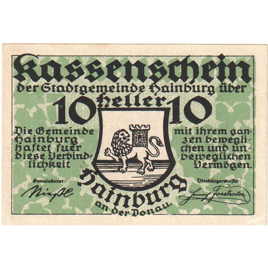 Österreich, Hainburg, 10 Heller, 1920-12-31, UNZ-