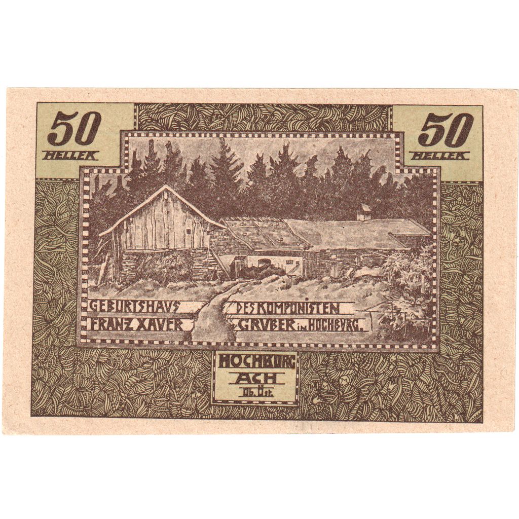 Österreich, Hochburg-Ach, 50 Heller, 1920-12-31, UNZ-