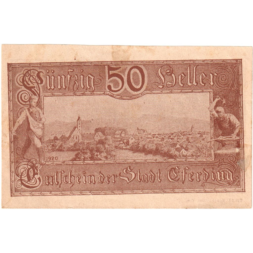 Österreich, Eferding, 50 Heller, 1919-11-24, SS