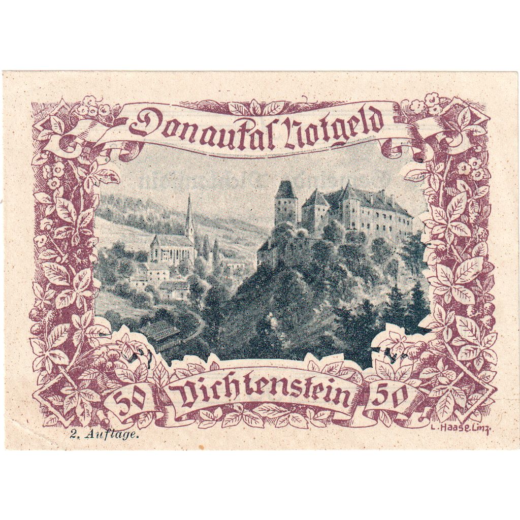 Österreich, Dichtenstein, 50 Heller, UNZ-