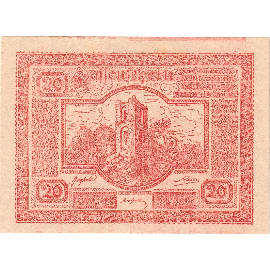Österreich, Hinterbrühl, 20 Heller, 1920-07-31, UNZ-