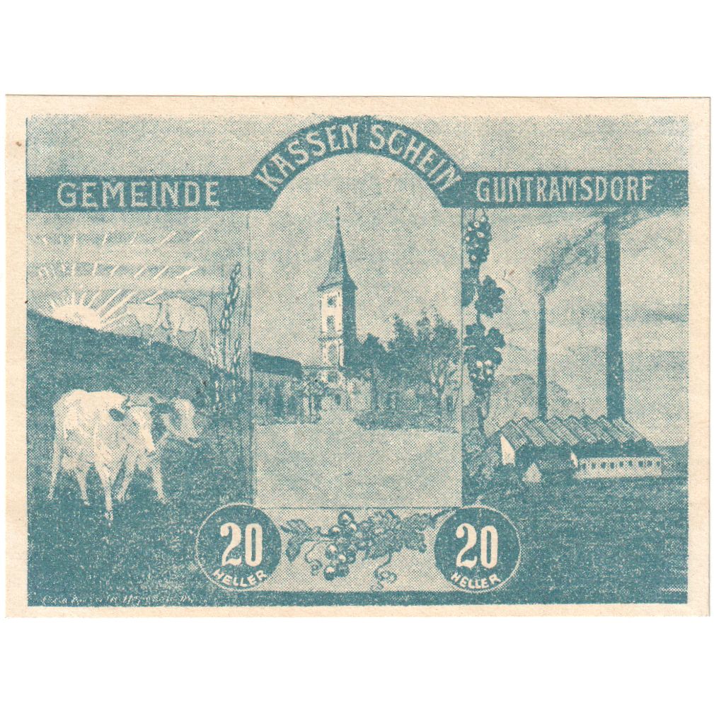 Áustria, Guntramsdorf, 20 Heller, 1920-08-31, UNC(63)