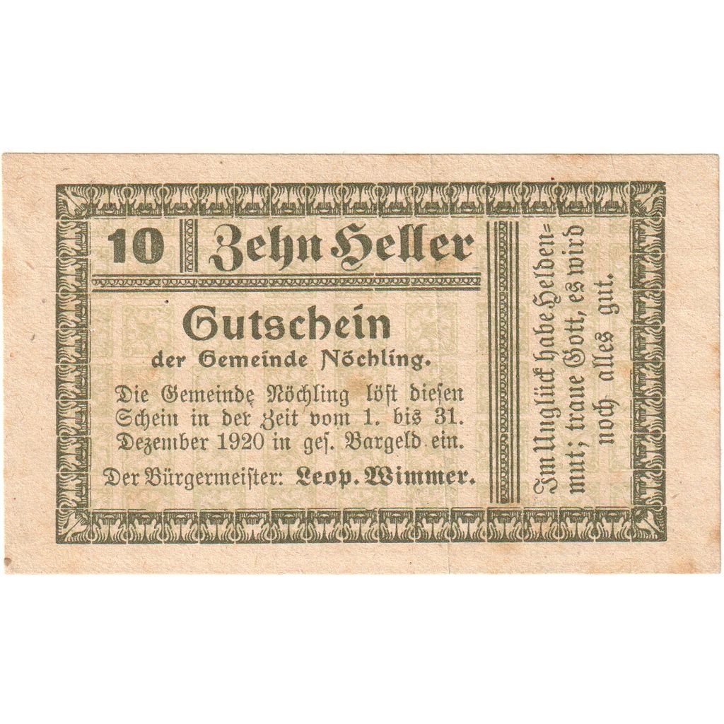 Áustria, Nöchling, 10 Heller, 1920-12-31, AU(50-53)