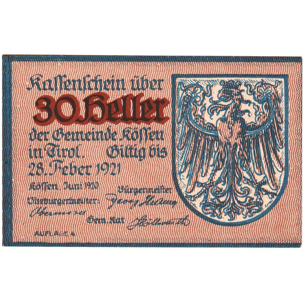 Österreich, Kössen, 30 Heller, 1920-12-31, UNZ-