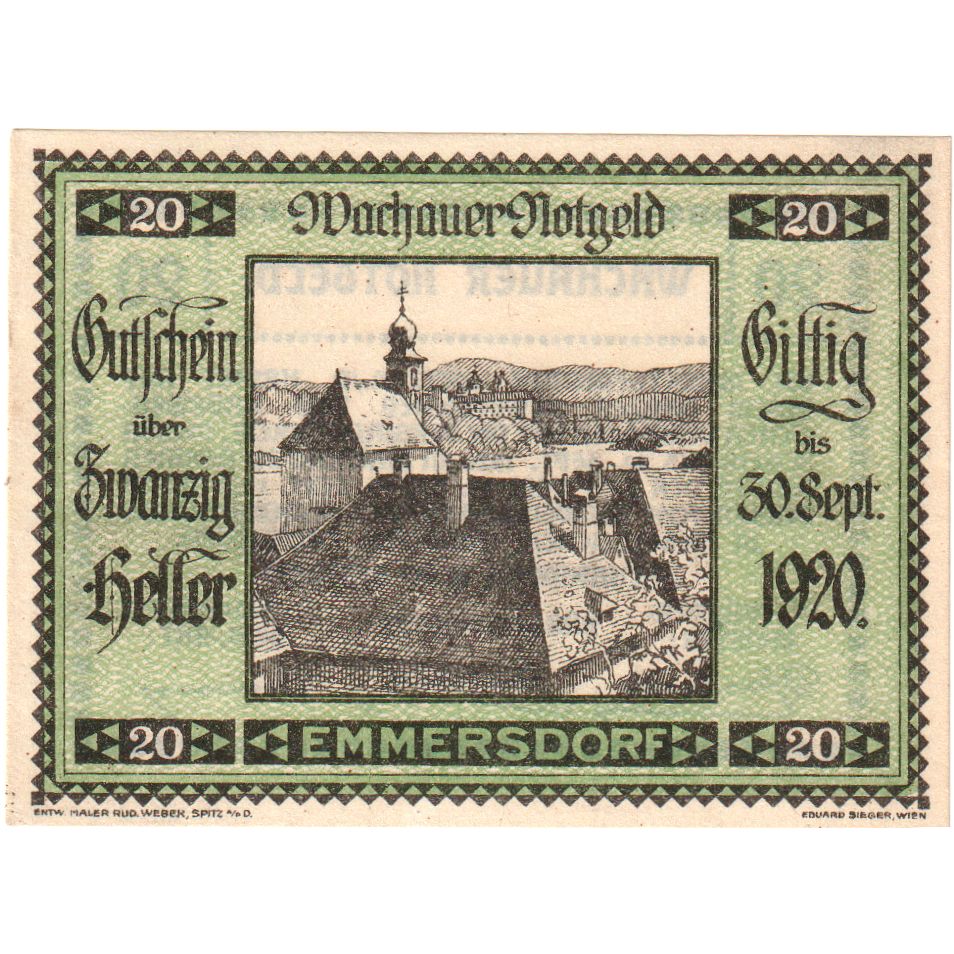 Österreich, Emmersdorf, 20 Heller, 1920-09-30, UNZ-