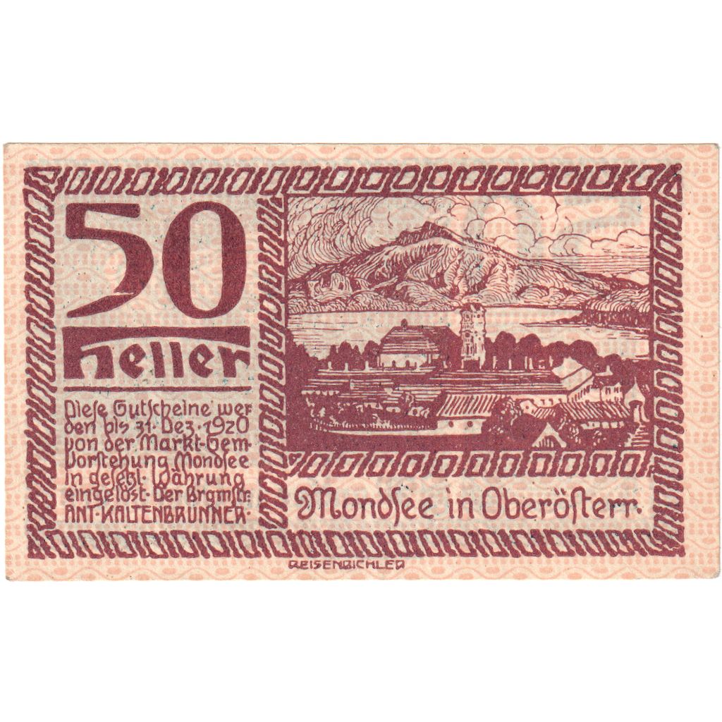 Österreich, Mondsee, 50 Heller, 1920-12-31, UNZ-