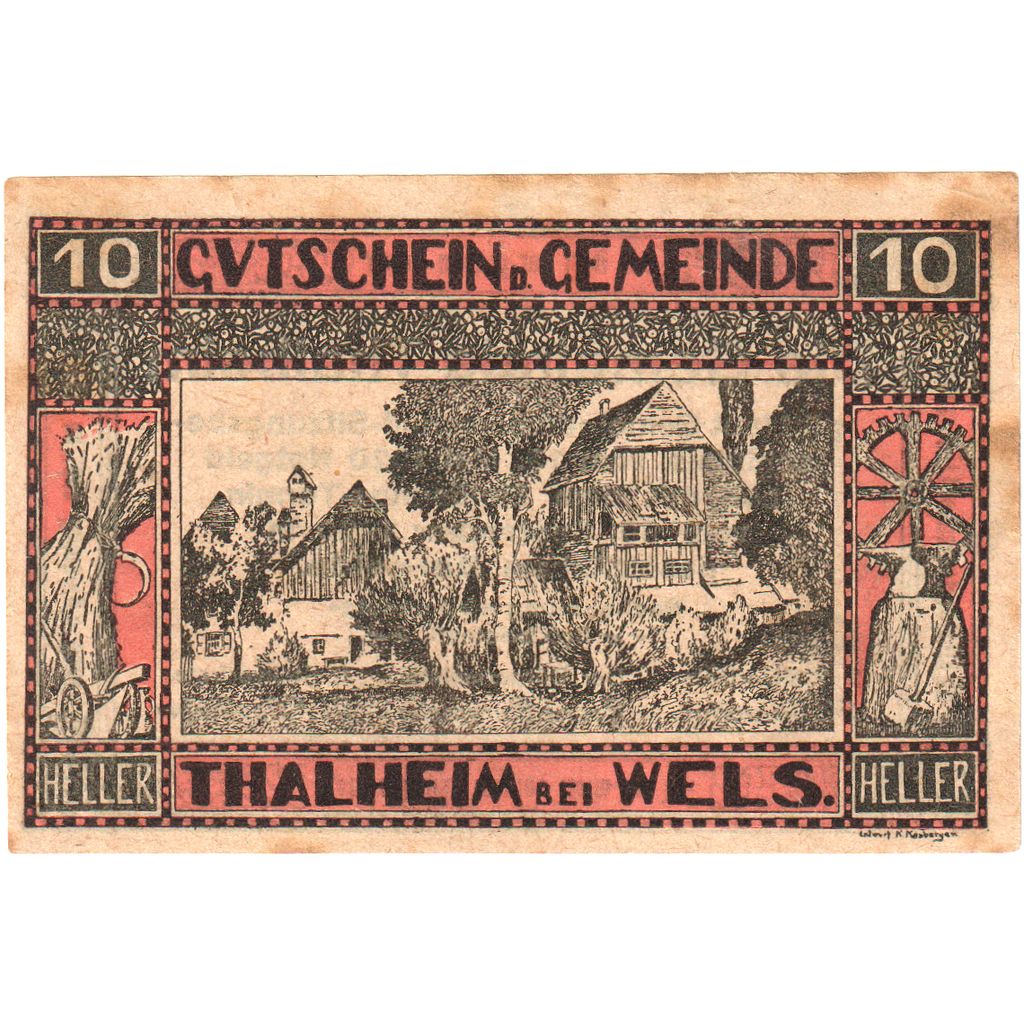 Österreich, Thalheim bei Wels, 10 Heller, 1920-09-30, S
