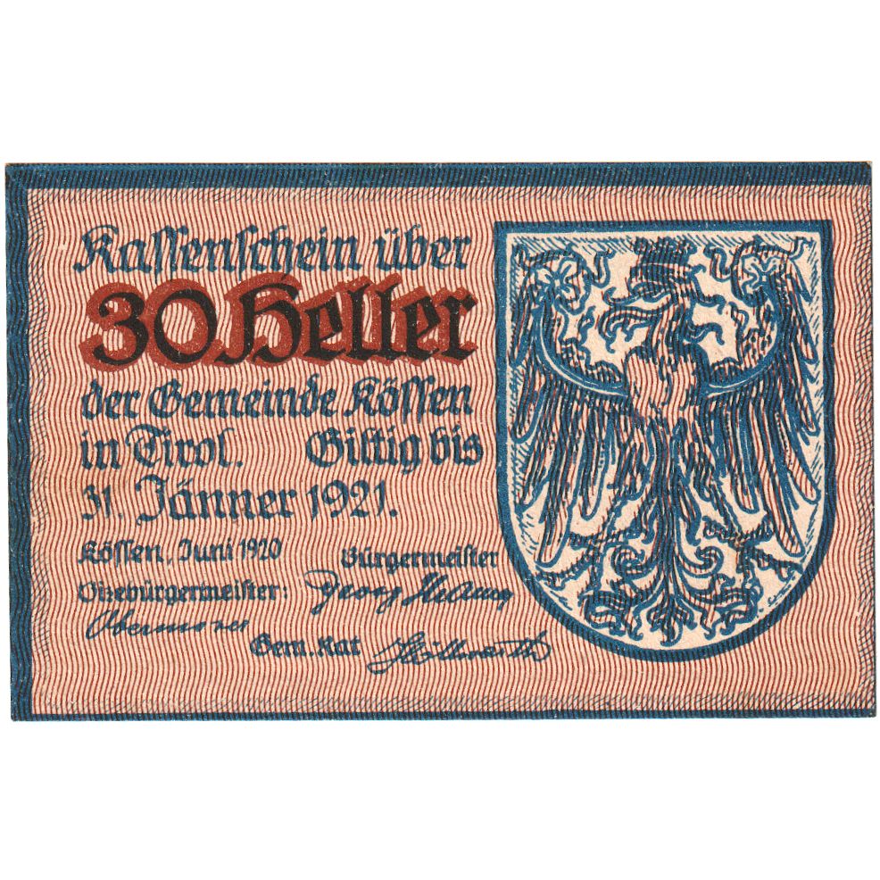 Österreich, Kössen, 30 Heller, 1920-12-31, UNZ-