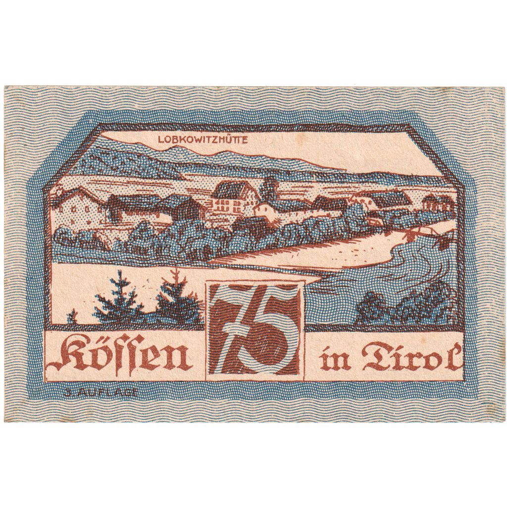 Autriche, Kössen, 75 Heller, 1920-12-31, SPL