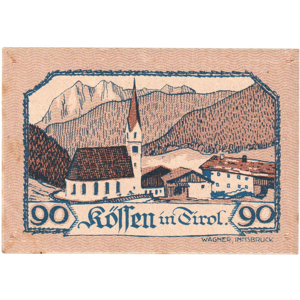 Austria, Kössen, 90 Heller, 1920-12-31, UNC(63)
