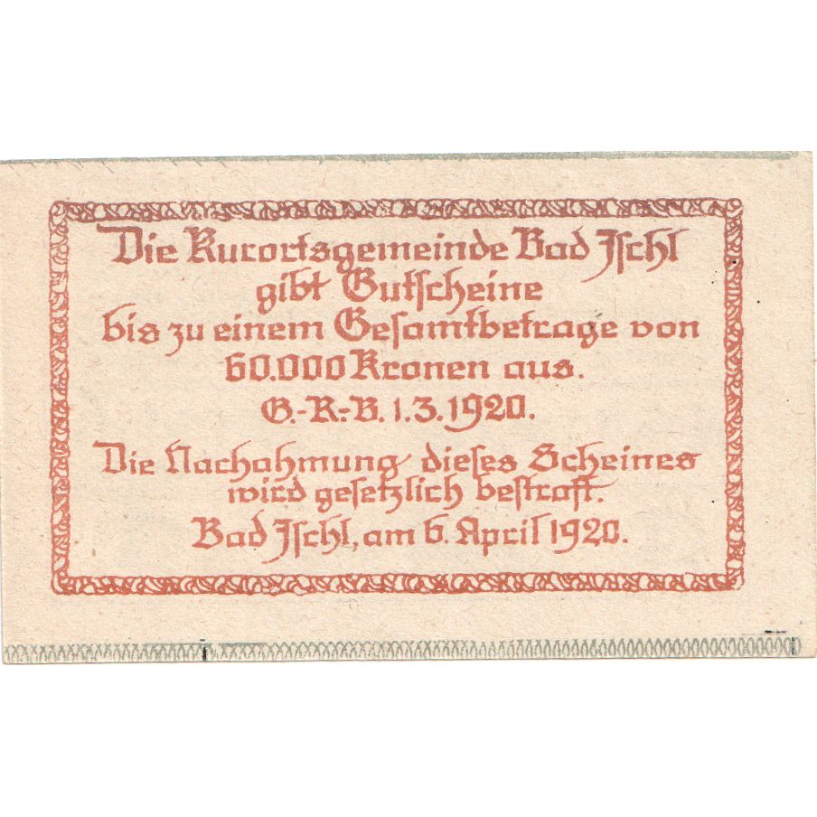 Austria, Bad Ischl, 5 Heller, 1920-12-31, SPL