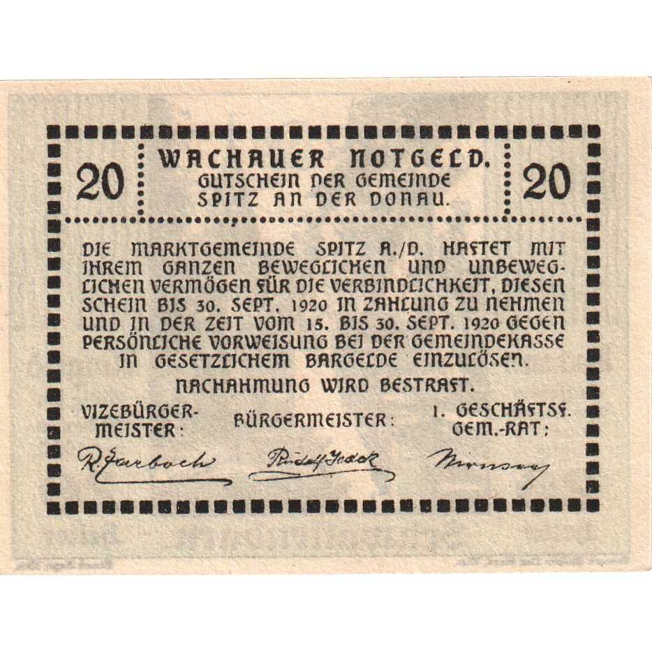 Österreich, Schwallenbach, 20 Heller, 1920-09-30, UNZ-