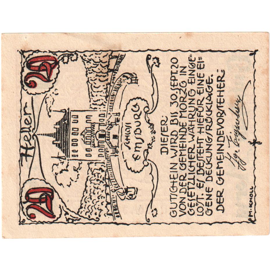 Austria, Morzg, 20 Heller, 1920-09-30, UNC(63)