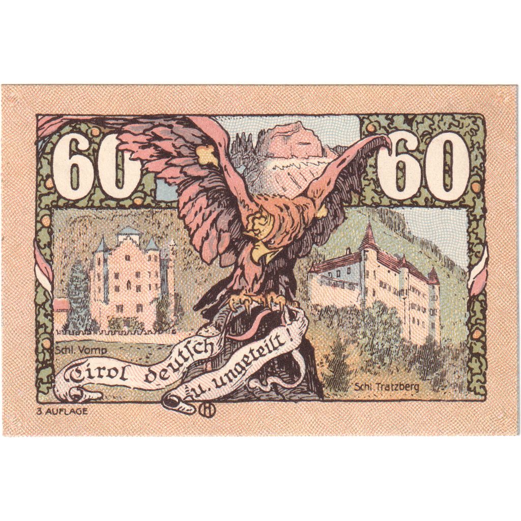 Áustria, Schwaz, 60 Heller, 1921-01-31, UNC(63)