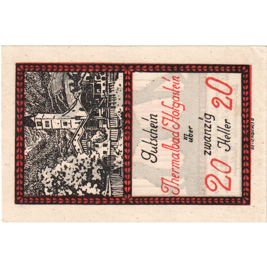 Österreich, Bad hofgastein, 20 Heller, 1920-12-31, UNZ-