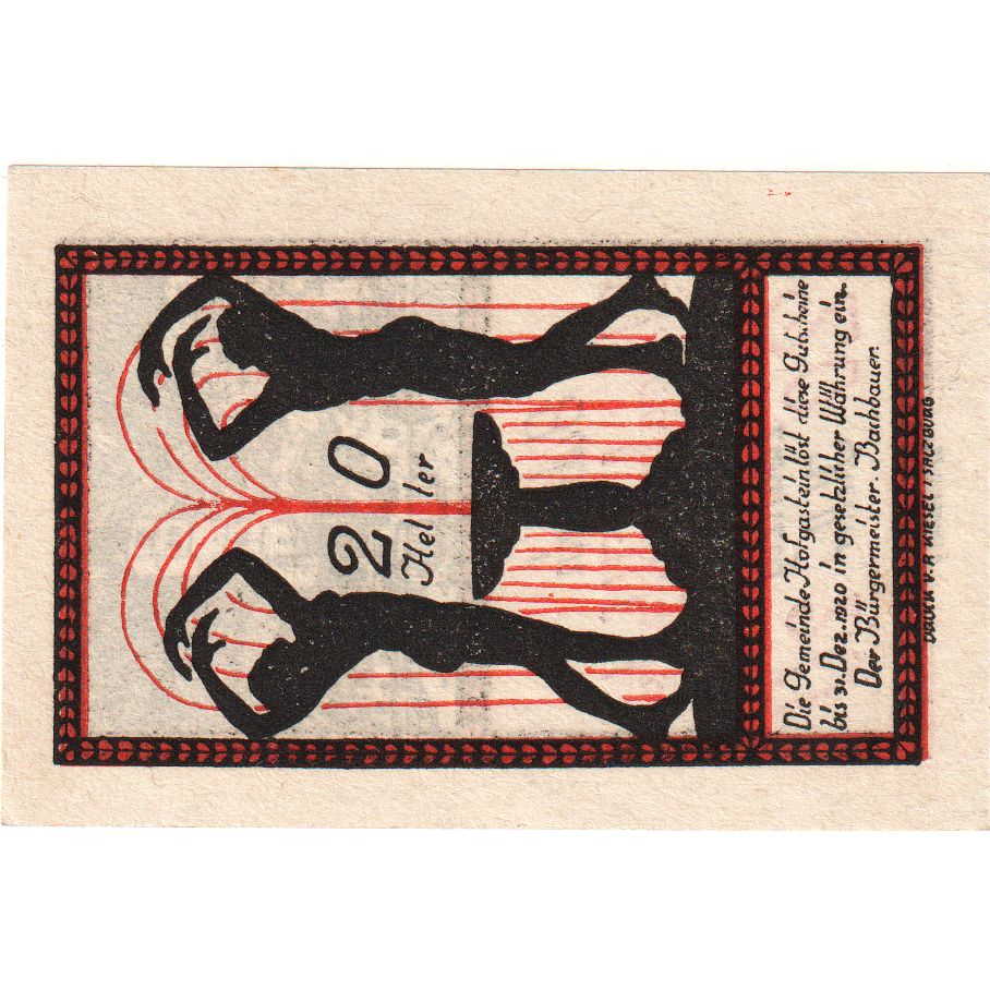 Österreich, Bad hofgastein, 20 Heller, 1920-12-31, UNZ-