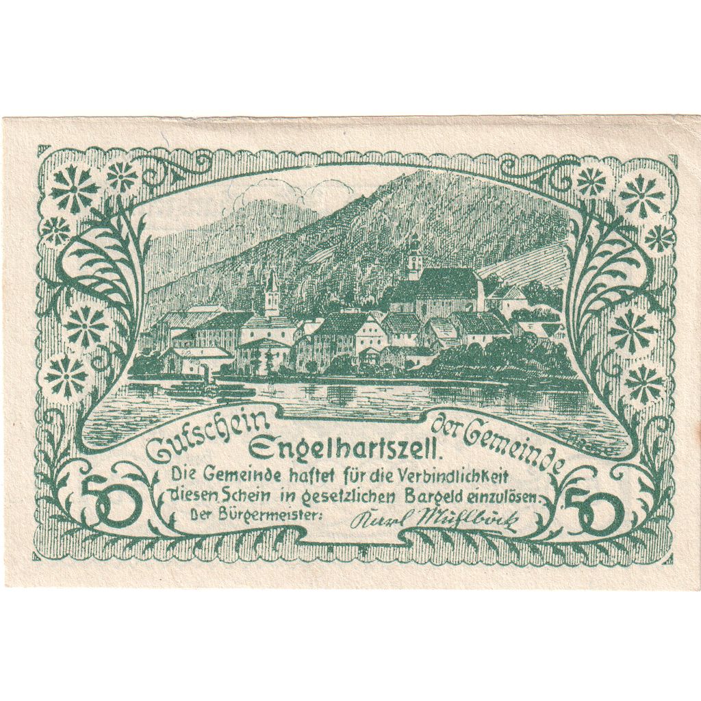 Österreich, Engelhartszell, 50 Heller, 1920-09-30, UNZ-